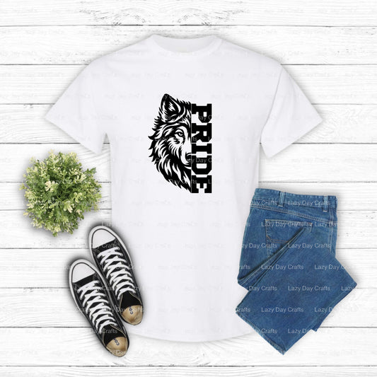 WOLF PRIDE – DTF Transfer (view 1 of 2) – by Lazy Day Crafts – DTF Transfers – DTF Transfers, Premade DTF