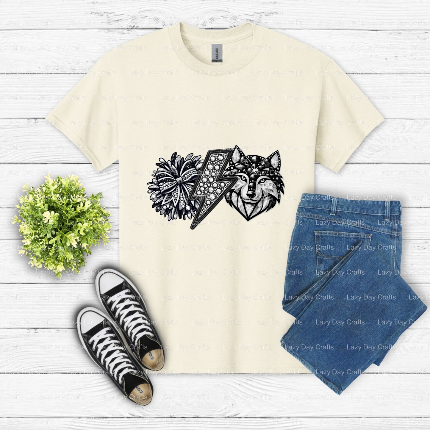 WOLVES CHEER – School Spirit DTF Transfer (view 2 of 2) – by Lazy Day Crafts – DTF Transfers – DTF Transfers, Premade DTF