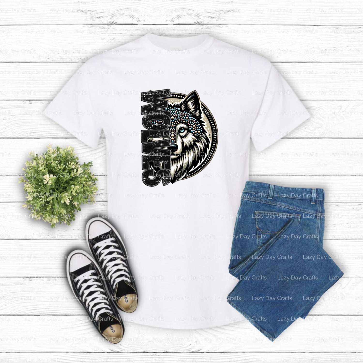 WOLVES – School Mascot DTF Transfer (view 2 of 2) – by Lazy Day Crafts – DTF Transfers – DTF Transfers, Premade DTF