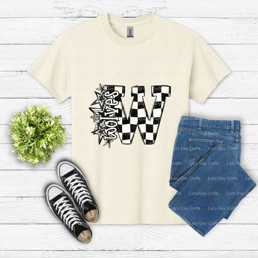 WOLVES – School Spirit DTF Transfer (view 1 of 2) – by Lazy Day Crafts – DTF Transfers – DTF Transfers, Premade DTF
