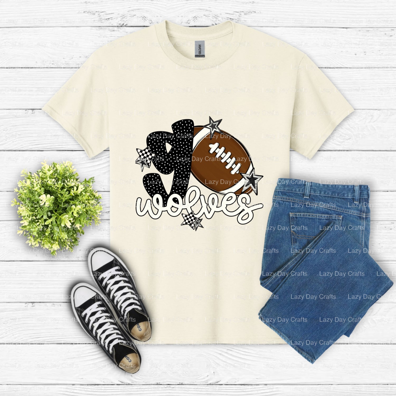 WOLVES – School Spirit DTF Transfer (view 1 of 2) – by Lazy Day Crafts – DTF Transfers – DTF Transfers, Premade DTF