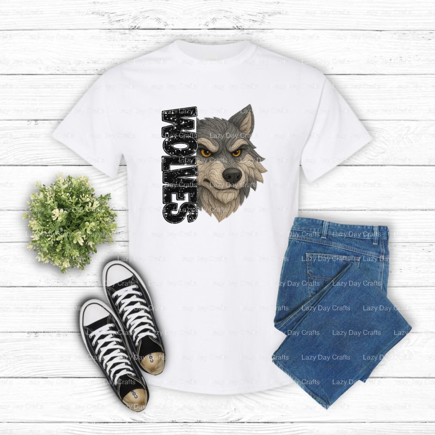 WOLVES – School Spirit DTF Transfer (view 1 of 2) – by Lazy Day Crafts – DTF Transfers – DTF Transfers, Premade DTF