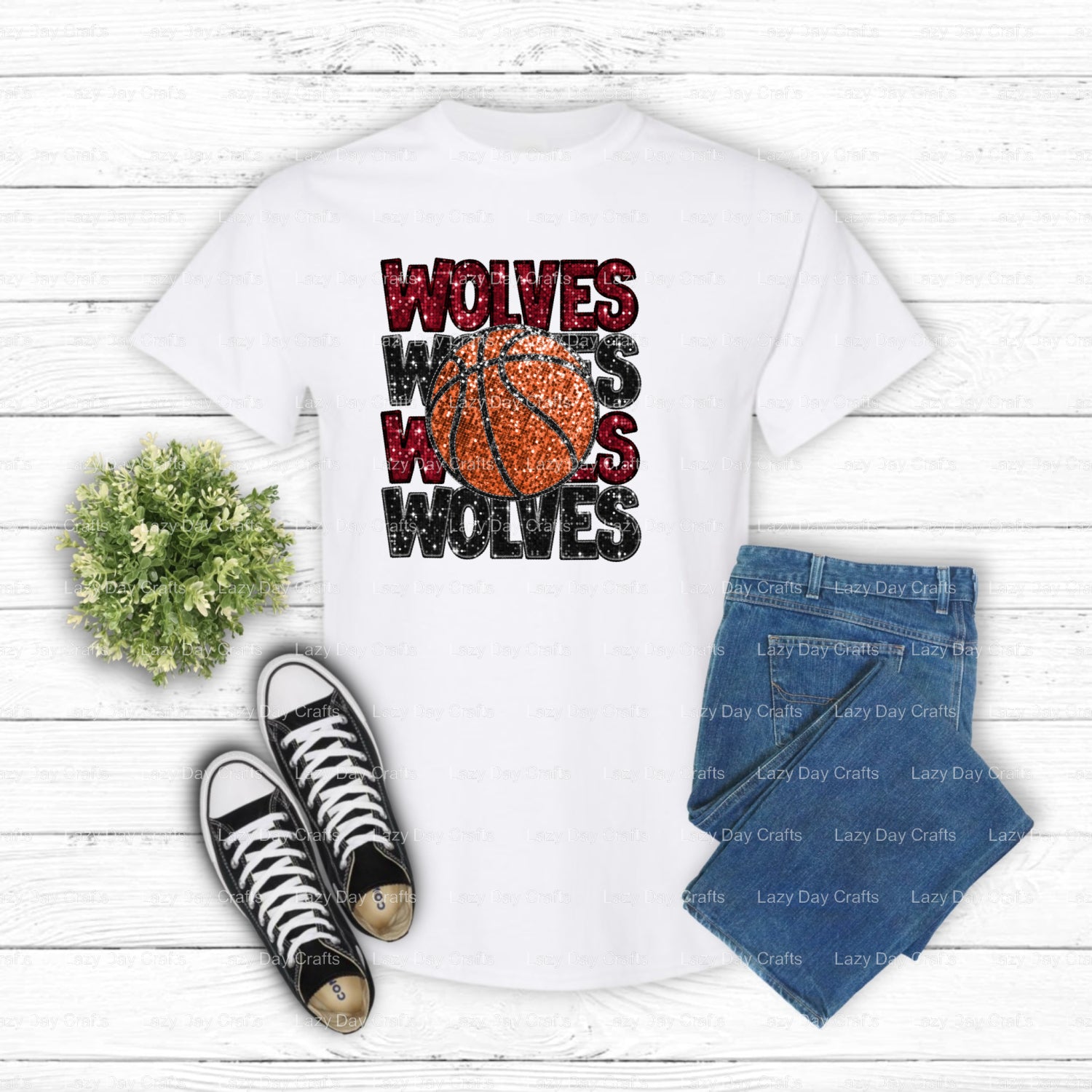 Wolves – School Spirit DTF Transfer (view 1 of 2) – by Lazy Day Crafts – DTF Transfers – DTF Transfers, Premade DTF