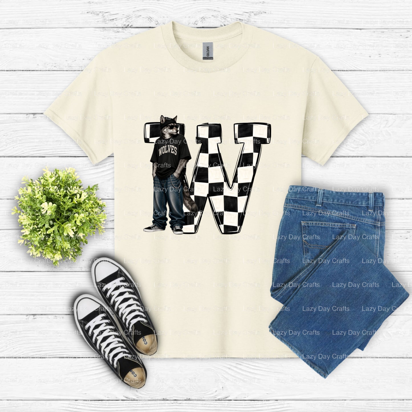 WOLVES – School Spirit DTF Transfer (view 2 of 2) – by Lazy Day Crafts – DTF Transfers – DTF Transfers, Premade DTF