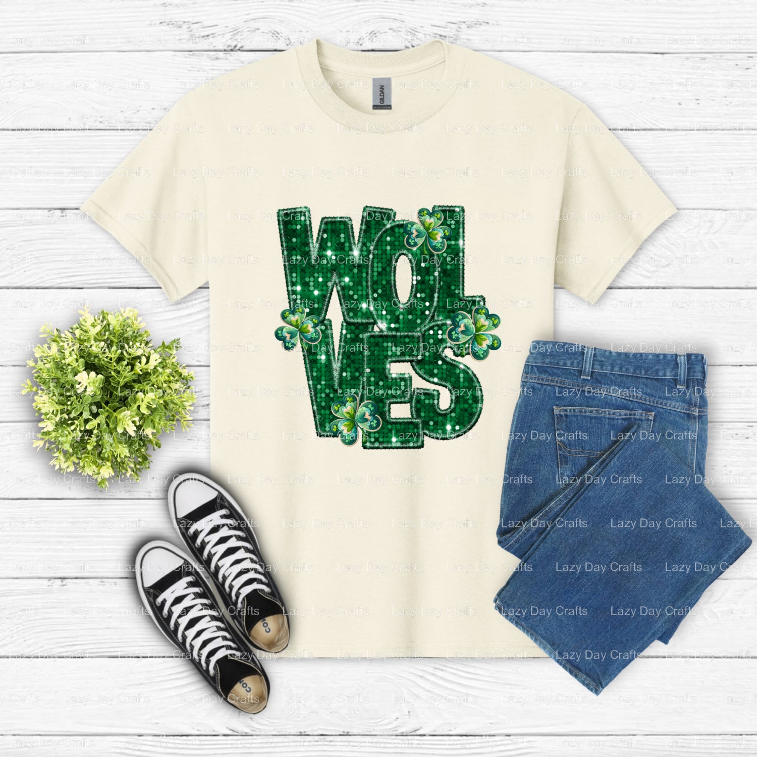 WOLVES – School Spirit DTF Transfer (view 2 of 2) – by Lazy Day Crafts – DTF Transfers – DTF Transfers, Premade DTF