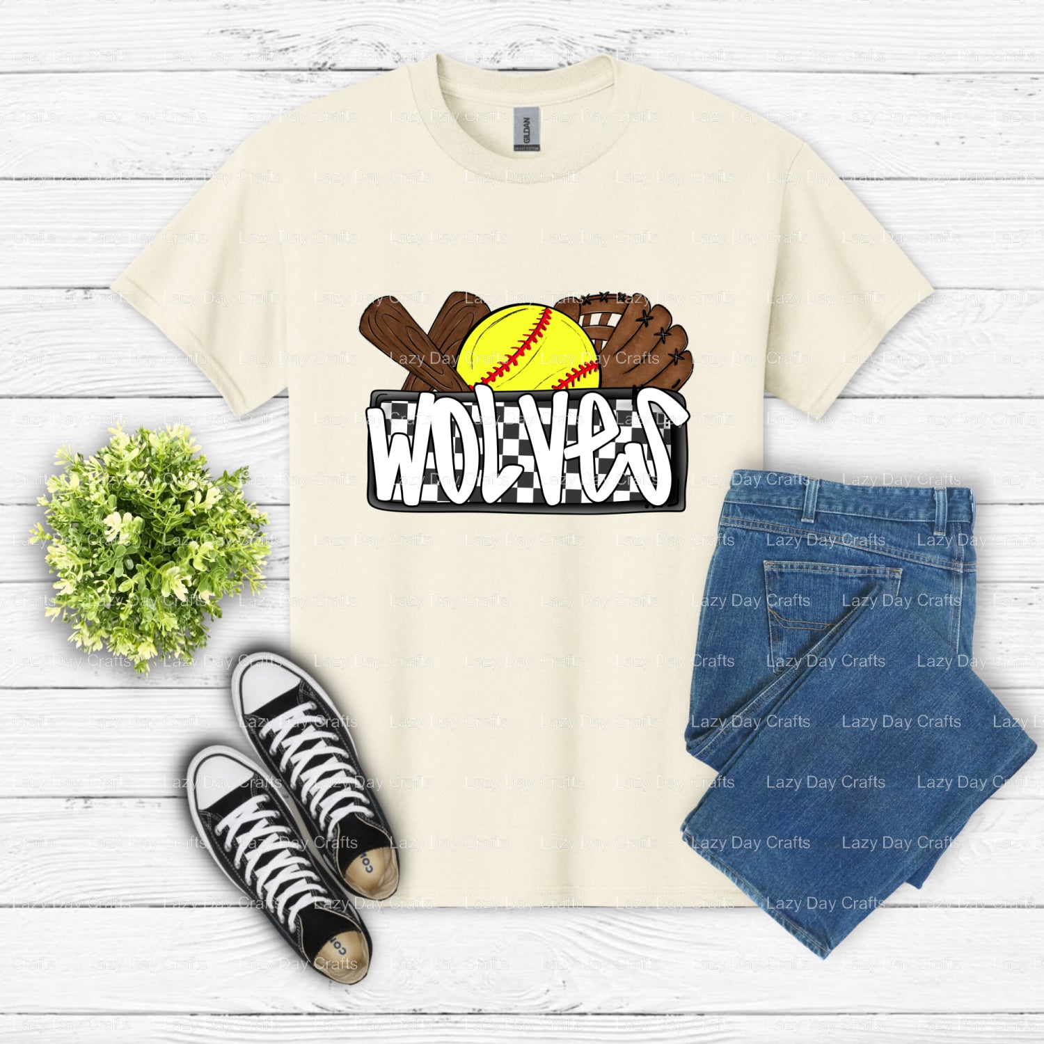 WOLVES – School Spirit DTF Transfer (view 2 of 2) – by Lazy Day Crafts – DTF Transfers – DTF Transfers, Premade DTF