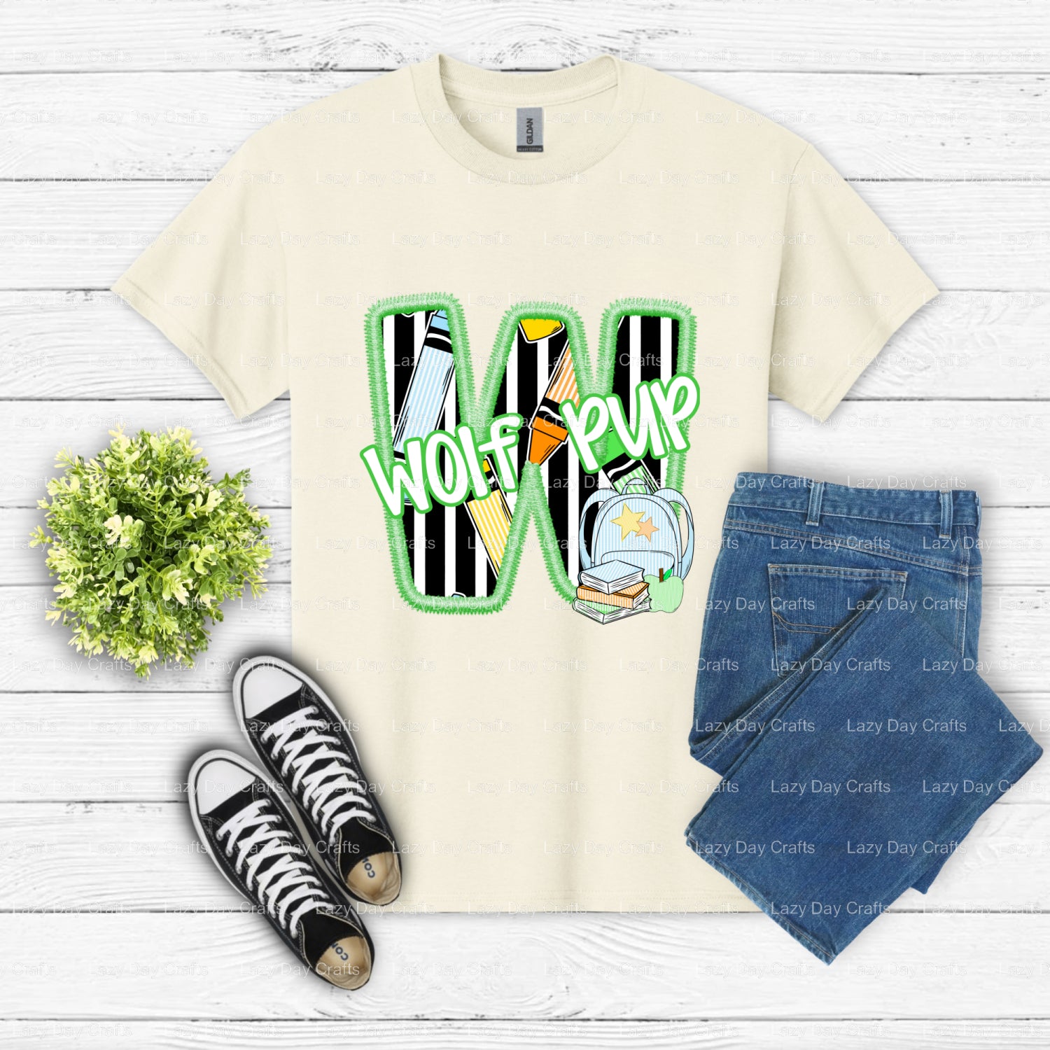 WOLVES – School Spirit DTF Transfer (view 2 of 2) – by Lazy Day Crafts – DTF Transfers – DTF Transfers, Premade DTF