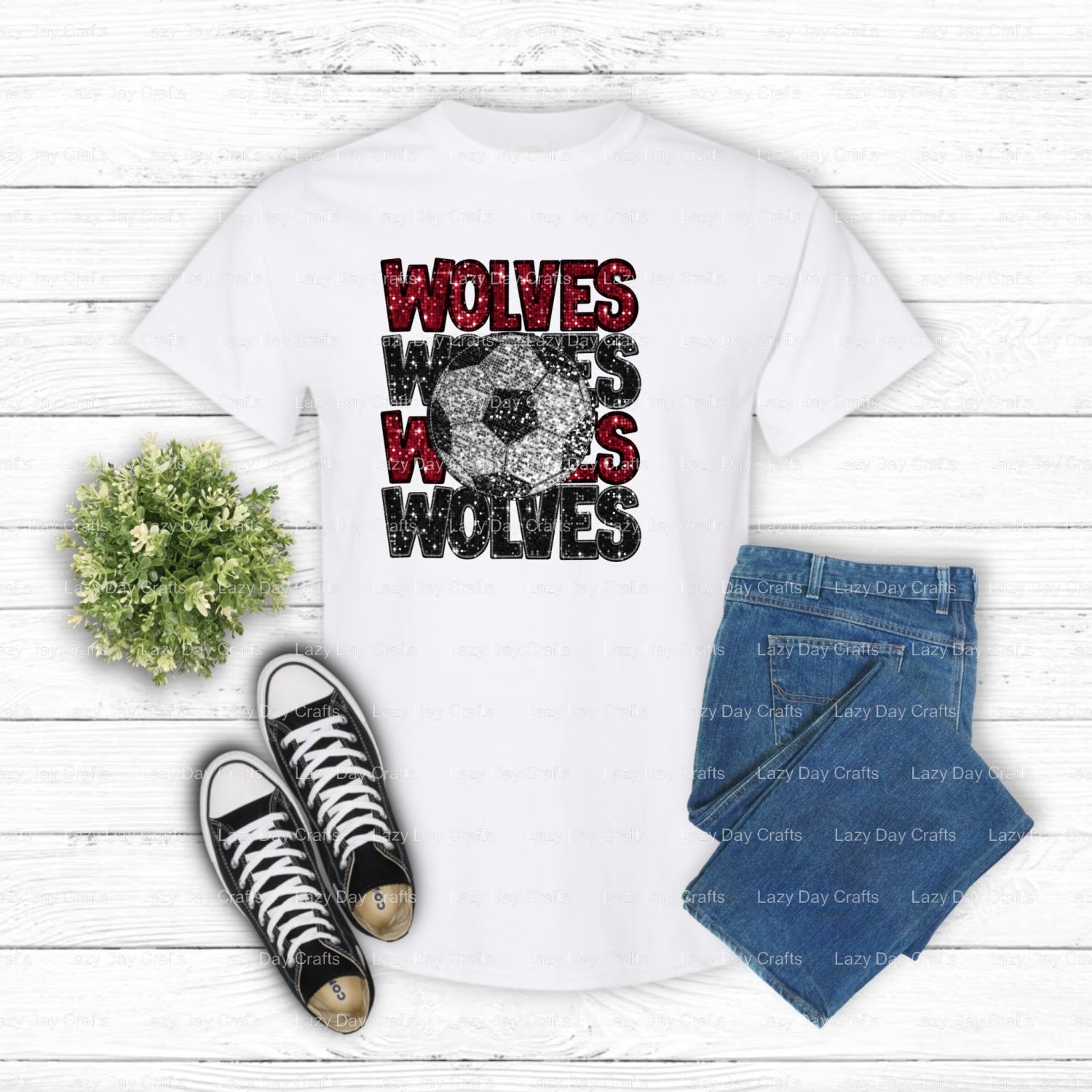 WOLVES – School Spirit DTF Transfer (view 2 of 2) – by Lazy Day Crafts – DTF Transfers – DTF Transfers, Premade DTF