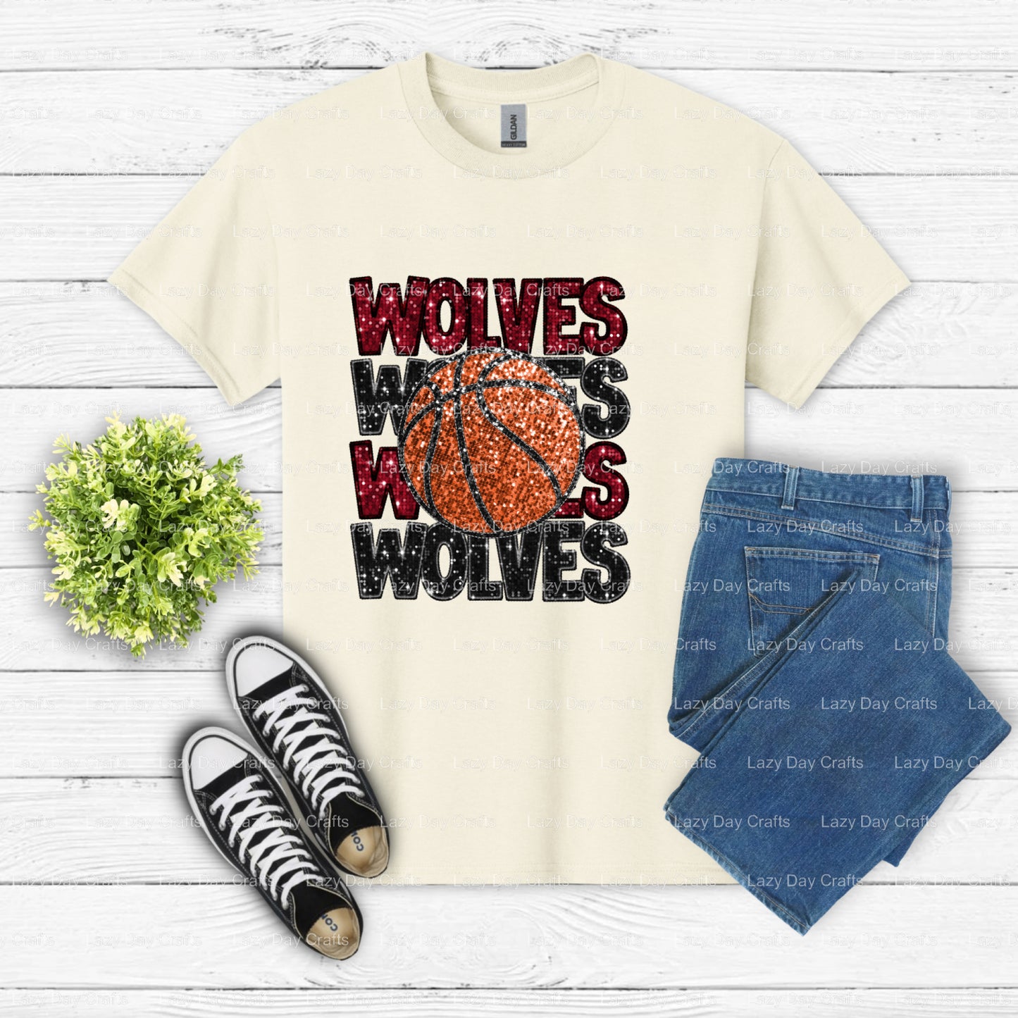 Wolves – School Spirit DTF Transfer (view 2 of 2) – by Lazy Day Crafts – DTF Transfers – DTF Transfers, Premade DTF