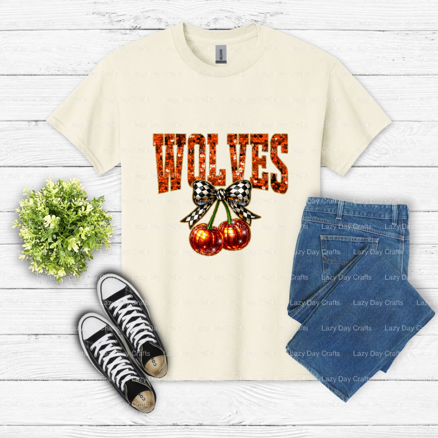WOLVES – School Spirit Wolves DTF Transfer (view 2 of 2) – by Lazy Day Crafts – DTF Transfers – DTF Transfers, Premade DTF