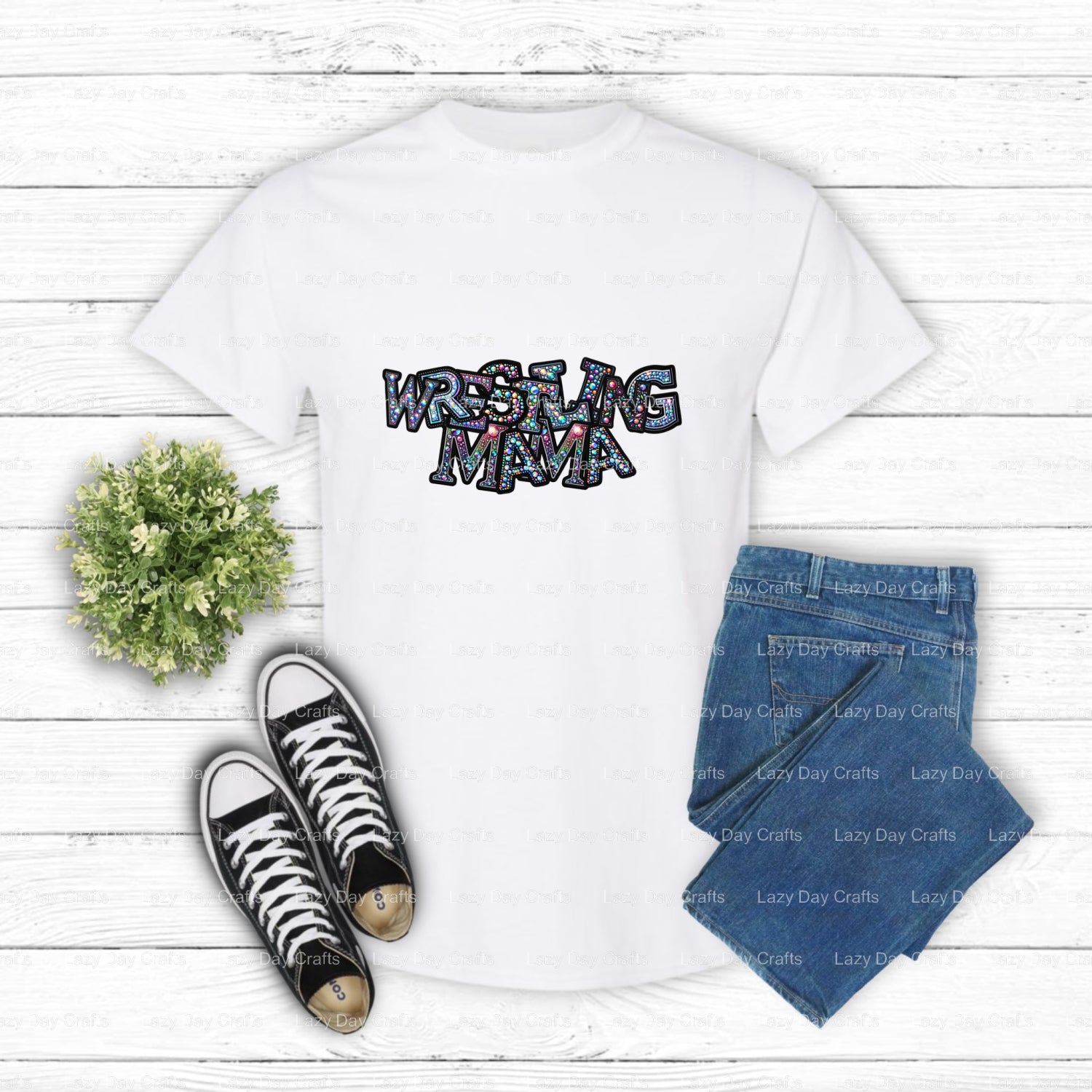 WRESTLING MAMA – DTF Transfer (view 1 of 2) – by Lazy Day Crafts – DTF Transfers – DTF Transfers, Premade DTF