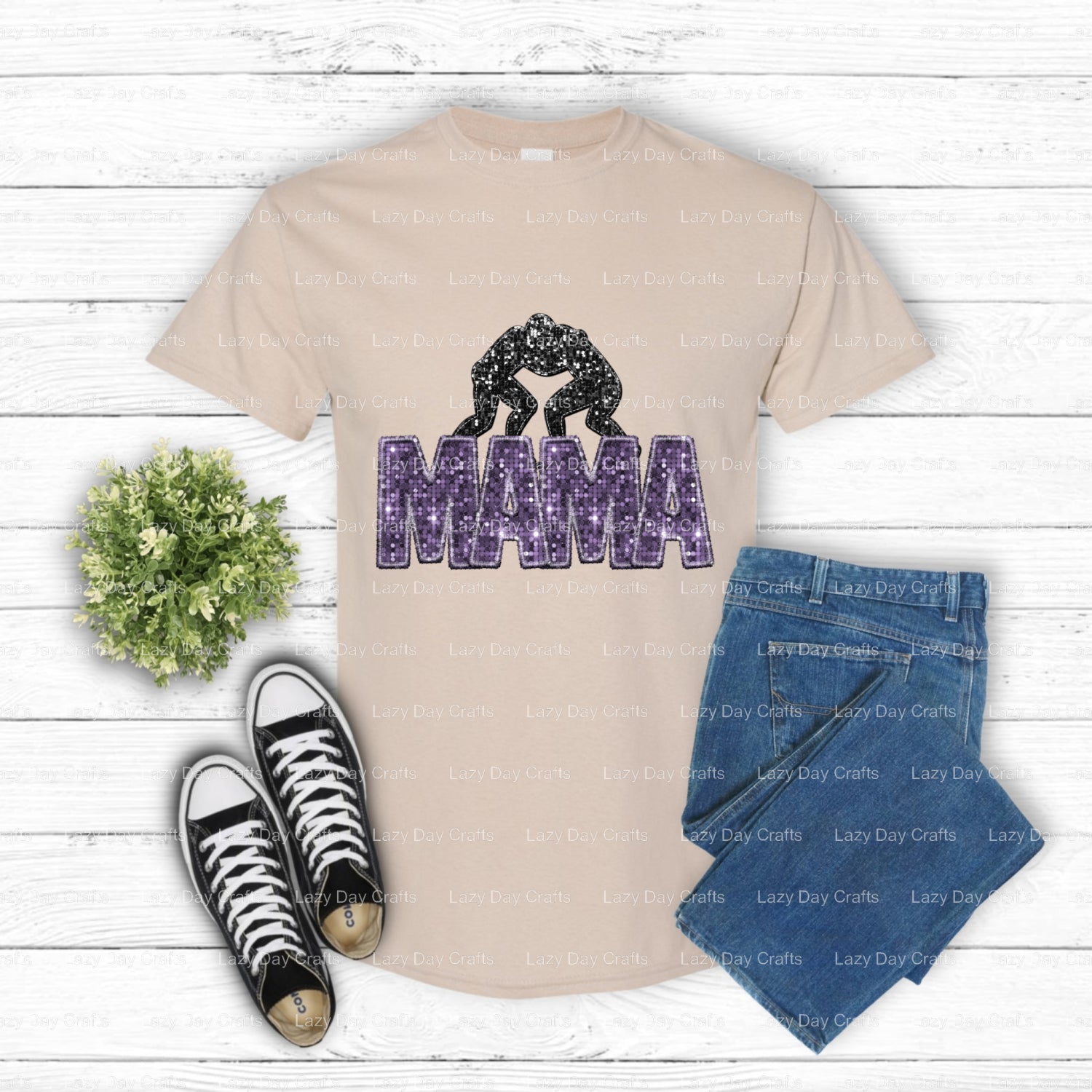 WRESTLING MAMA – DTF Transfer (view 1 of 2) – by Lazy Day Crafts – DTF Transfers – DTF Transfers, custom apparel