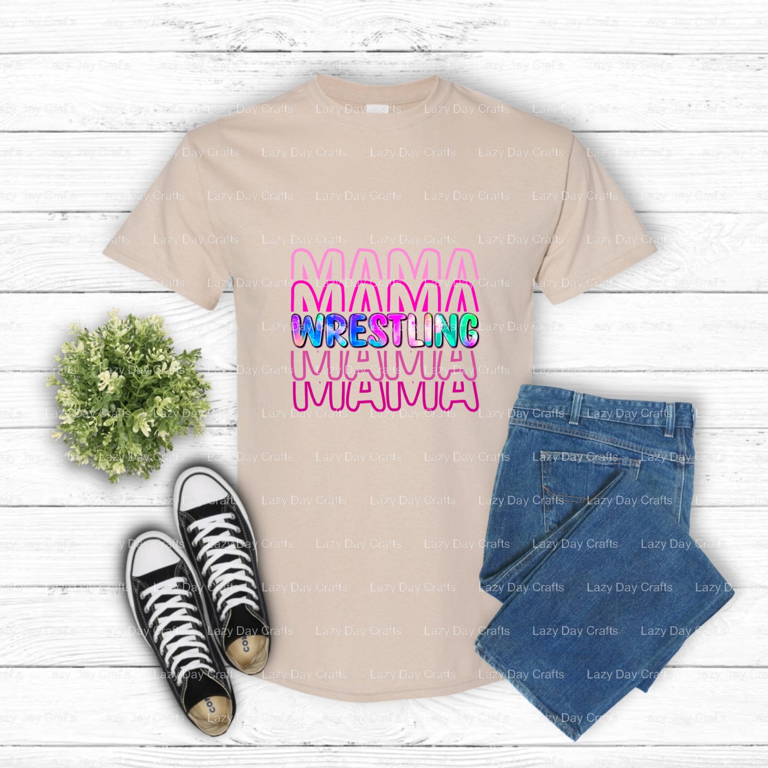 Wrestling Mama – DTF Transfers (view 2 of 2) – by Lazy Day Crafts – DTF Transfers, Premade DTF