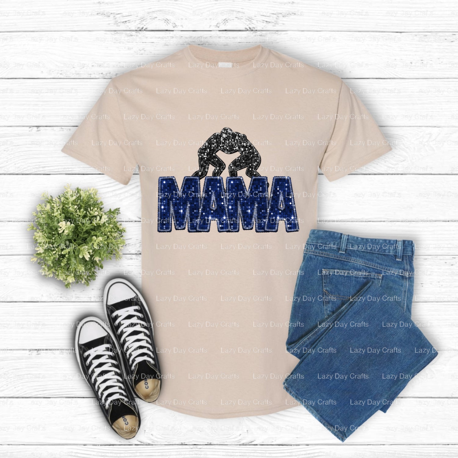 WRESTLING MAMA – Premade DTF Transfer (view 2 of 2) – by Lazy Day Crafts – DTF Transfers – DTF Transfers, Premade DTF