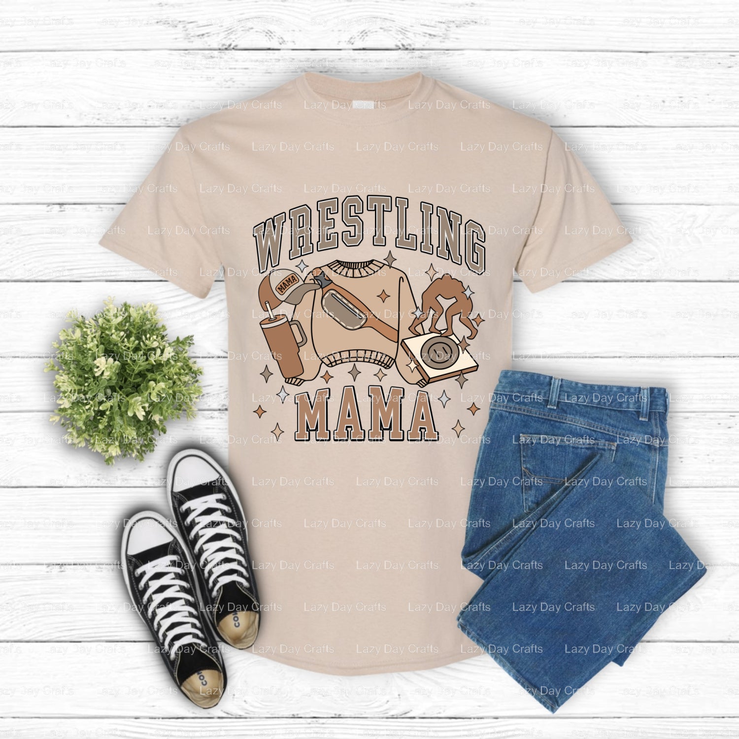 WRESTLING MAMA – Ready to Press DTF Transfer (view 1 of 2) – by Lazy Day Crafts – DTF Transfers – DTF Transfers, DTF Trans...