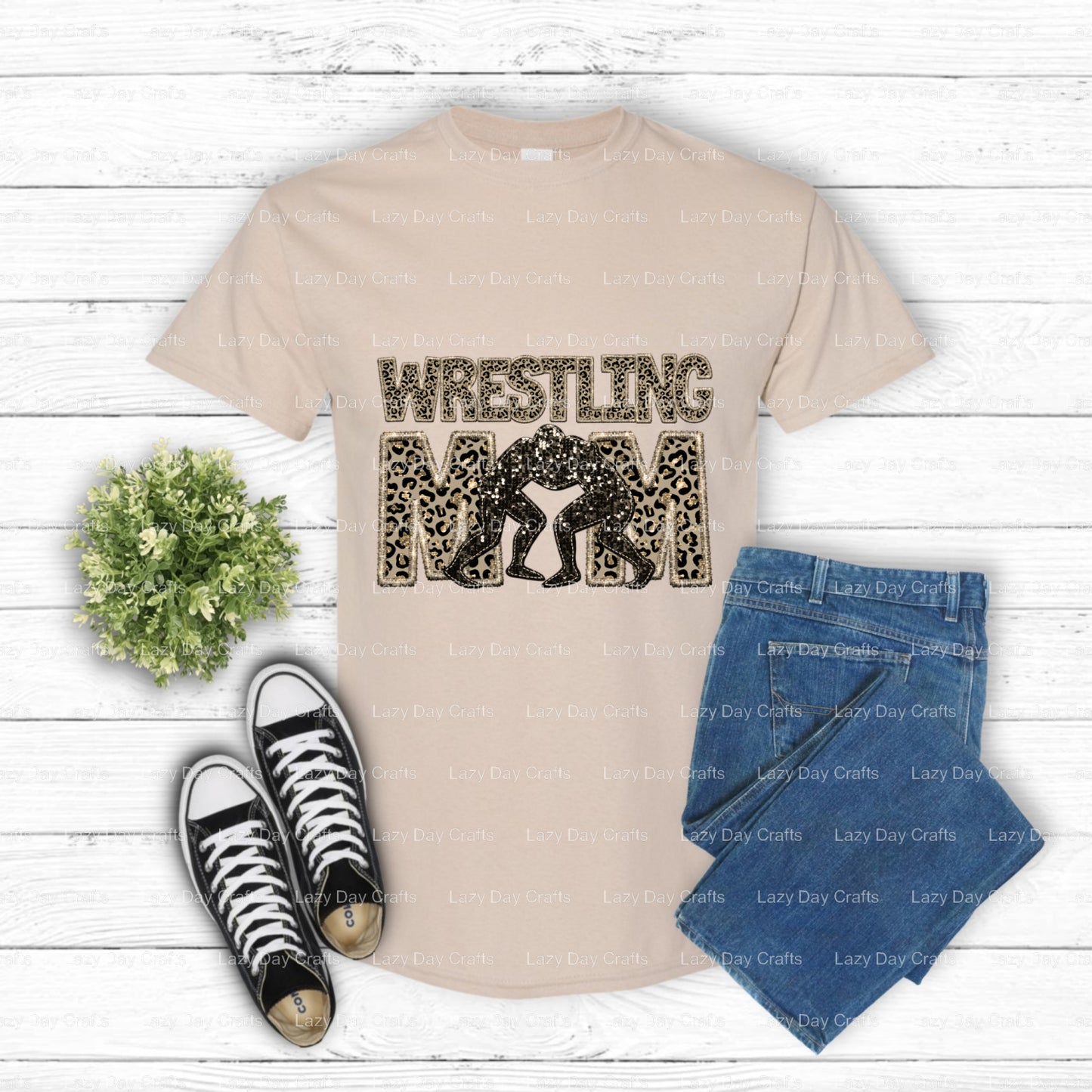 WRESTLING MOM – DTF Transfer (view 1 of 2) – by Lazy Day Crafts – DTF Transfers – DTF Transfers, custom apparel