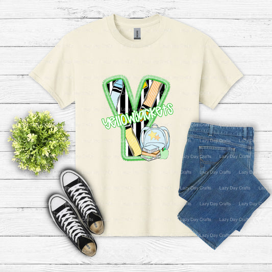 YELLOW JACKETS – School Spirit DTF Transfer (view 2 of 2) – by Lazy Day Crafts – DTF Transfers – School Spirit, Mascot DTF...