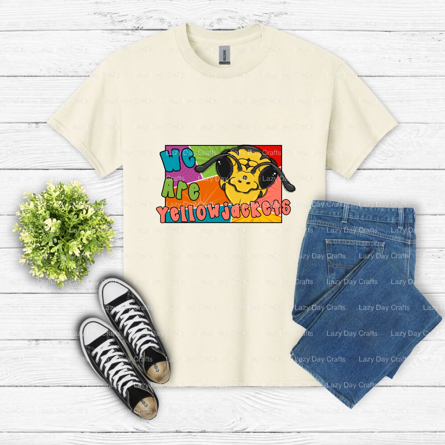 YELLOW JACKETS – School Spirit DTF Transfer (view 2 of 2) – by Lazy Day Crafts – DTF Transfers – School Spirit, Mascot DTF...