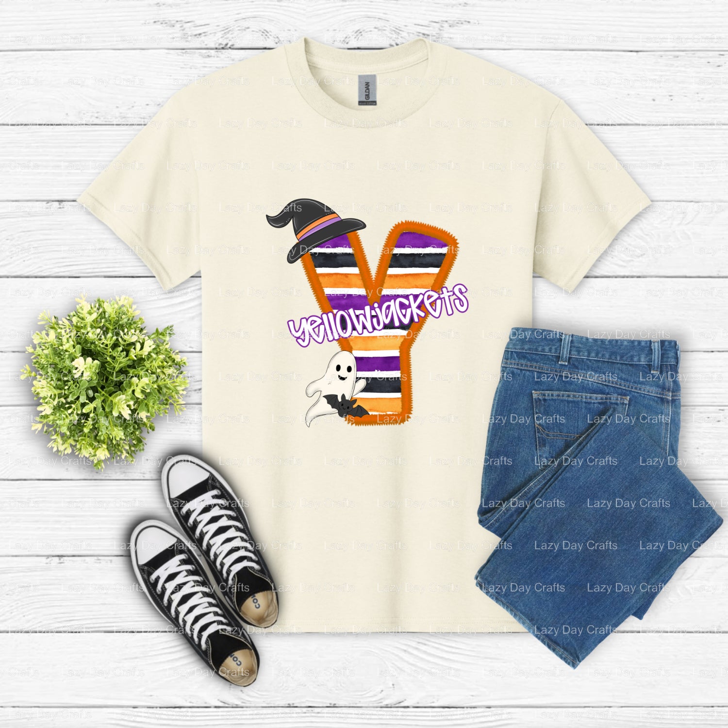 YELLOW JACKETS – School Spirit DTF Transfer (view 2 of 2) – by Lazy Day Crafts – DTF Transfers – School Spirit, Mascot DTF...