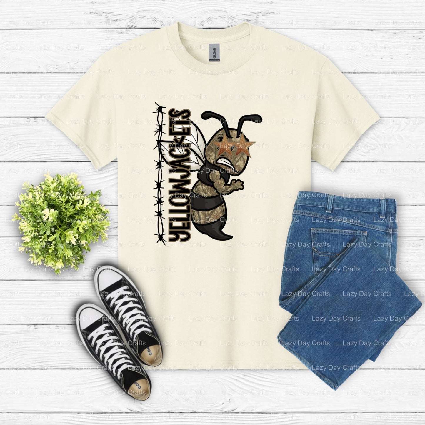 YELLOW JACKETS – School Spirit DTF Transfer (view 2 of 2) – by Lazy Day Crafts – DTF Transfers – School Spirit, Premade DTF