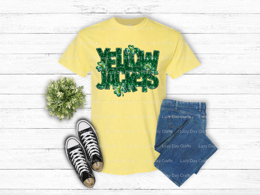 YELLOW JACKETS – School Spirit Mascot DTF Transfer (view 1 of 2) – by Lazy Day Crafts – DTF Transfers – School Spirit, Mas...