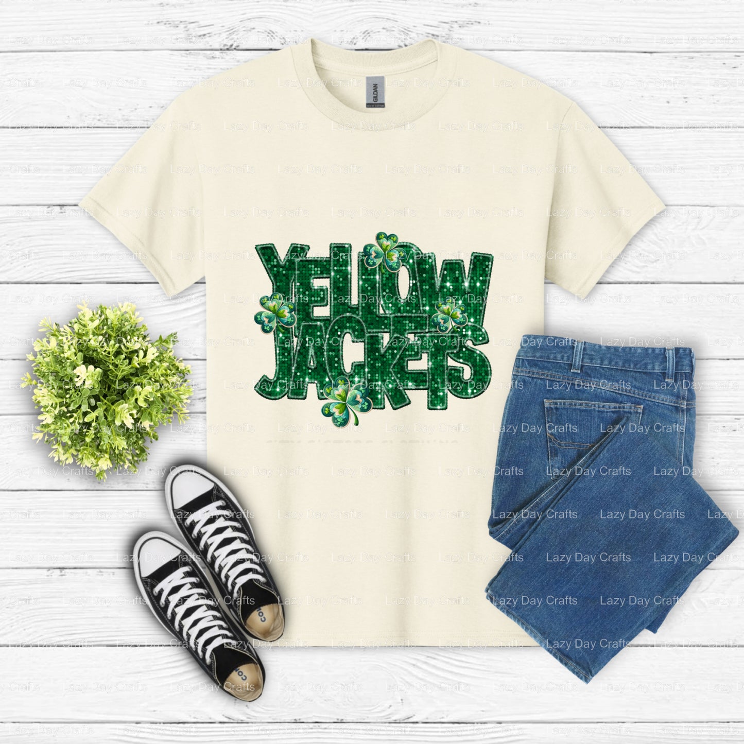 YELLOW JACKETS – School Spirit Mascot DTF Transfer (view 2 of 2) – by Lazy Day Crafts – DTF Transfers – School Spirit, Mas...