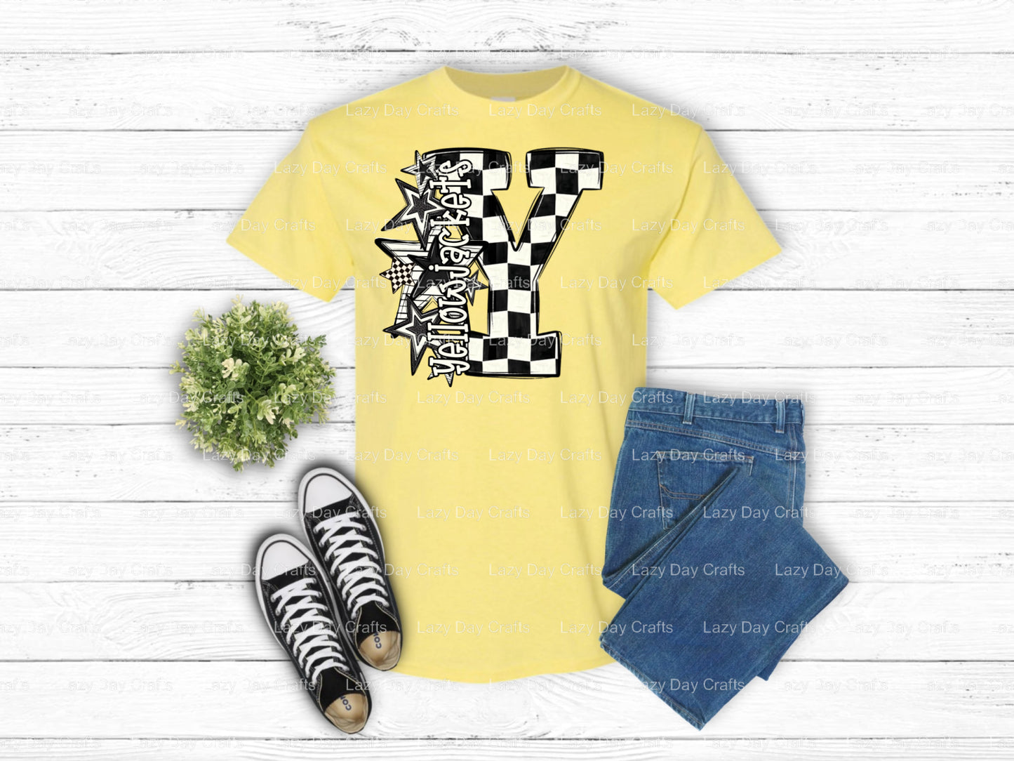 YELLOWJACKETS – School Spirit DTF Transfer (view 1 of 2) – by Lazy Day Crafts – DTF Transfers – School Spirit, School Spirit