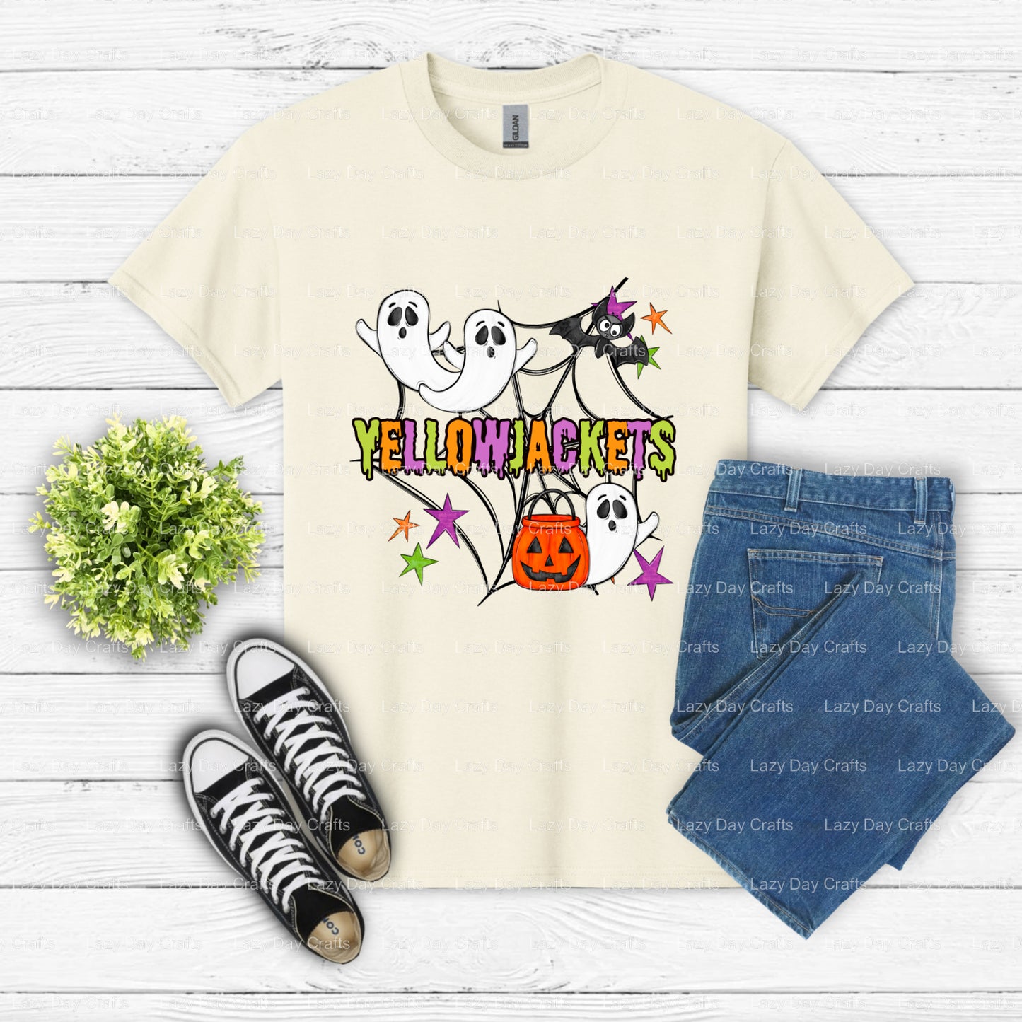 YELLOWJACKETS – School Spirit DTF Transfer (view 1 of 2) – by Lazy Day Crafts – DTF Transfers – School Spirit, Mascot DTF...