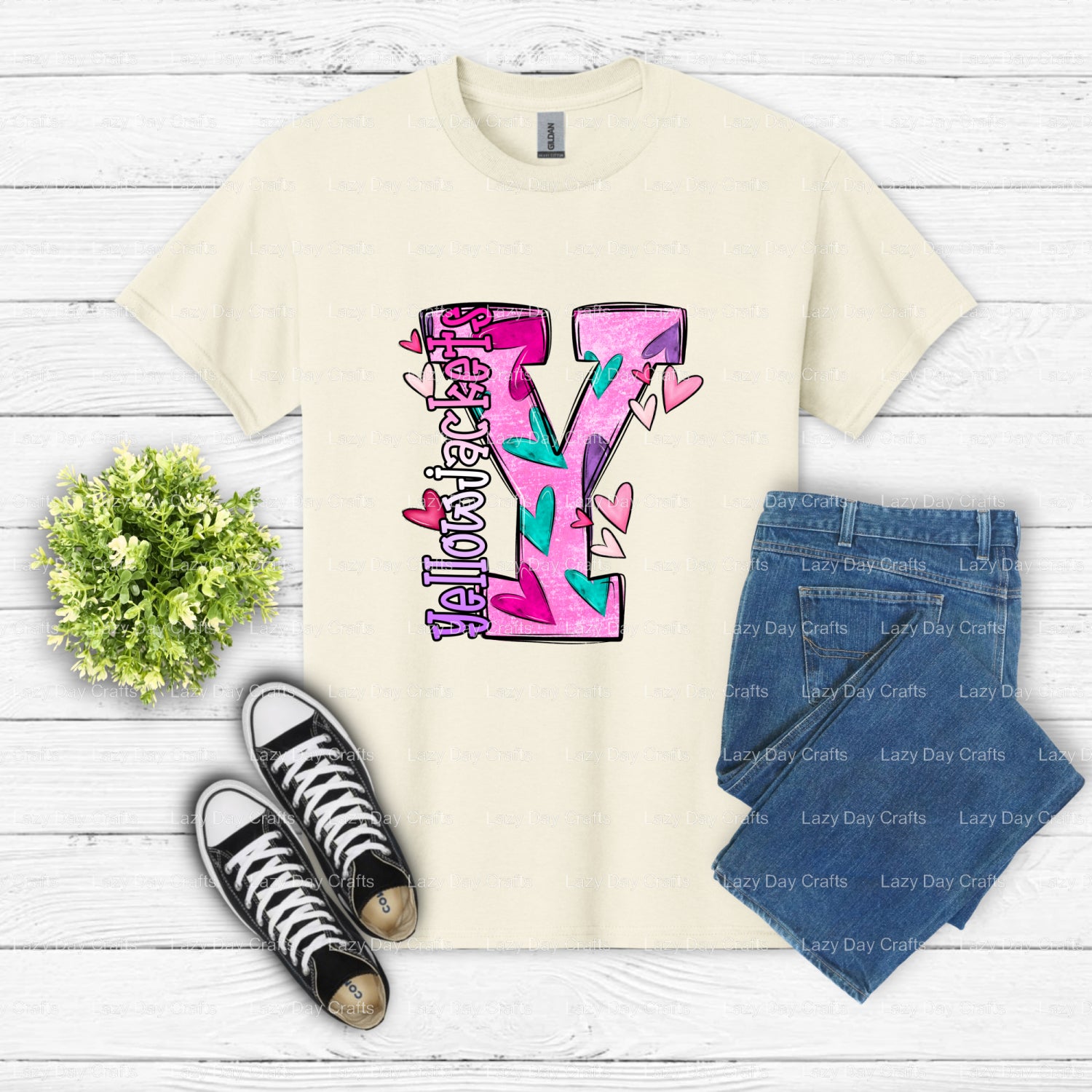 YELLOWJACKETS – School Spirit DTF Transfer (view 2 of 2) – by Lazy Day Crafts – DTF Transfers – School Spirit, Mascot DTF...