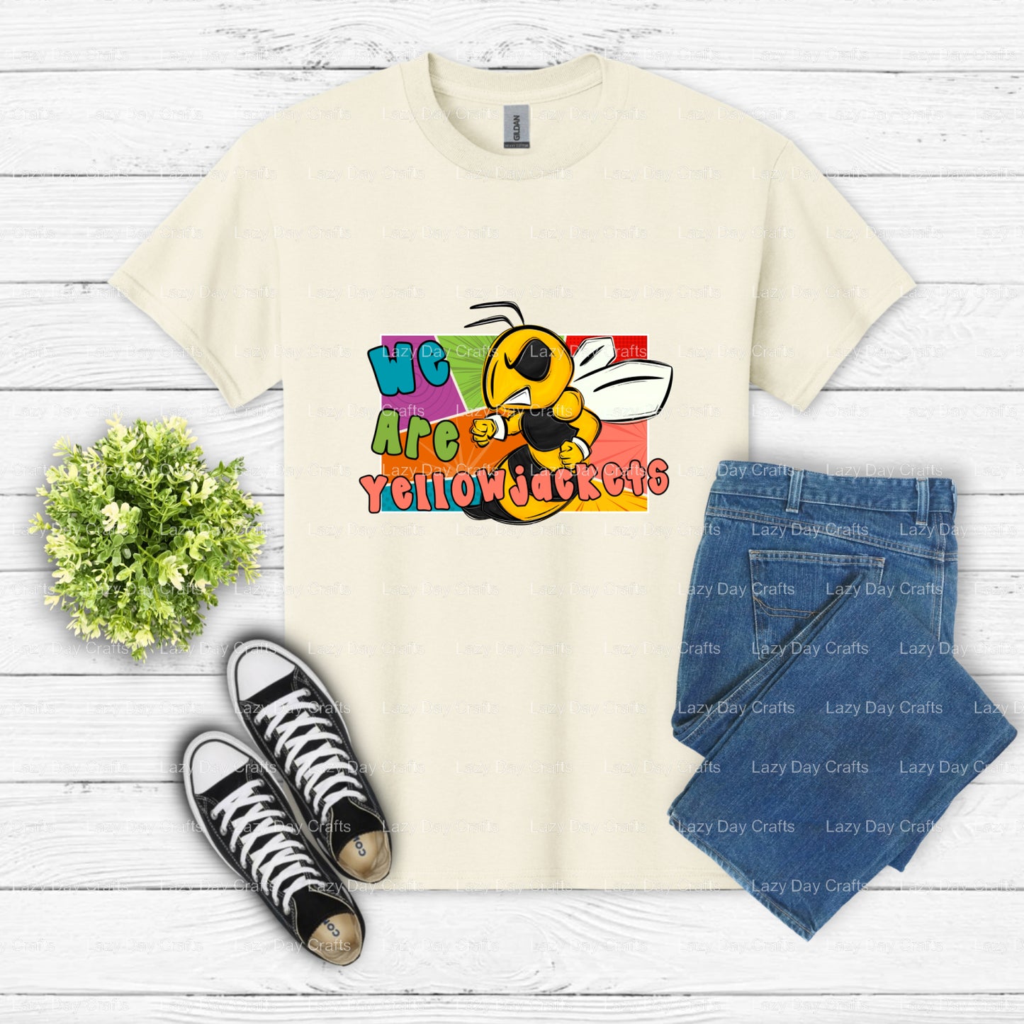 YELLOWJACKETS – School Spirit DTF Transfer (view 2 of 2) – by Lazy Day Crafts – DTF Transfers – School Spirit, Premade DTF