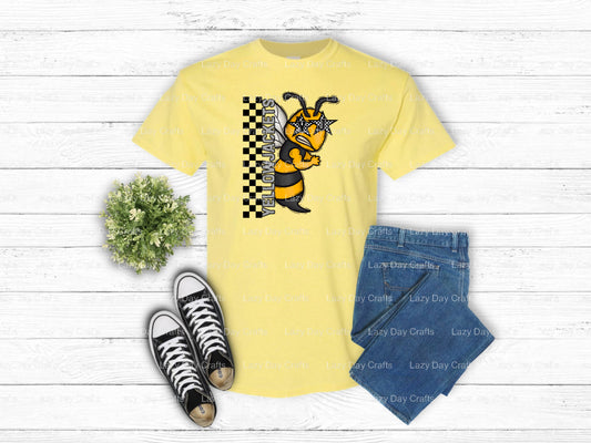 YELLOWJACKETS VARSITY – School Spirit DTF Transfer (view 1 of 2) – by Lazy Day Crafts – DTF Transfers – School Spirit, Mas...